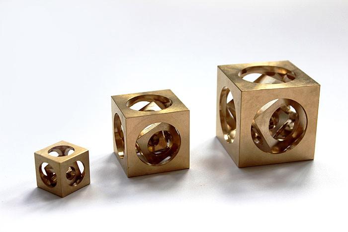Brass Handmade Lathe Processing Square Ghost Ball