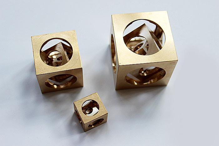 Brass Handmade Lathe Processing Square Ghost Ball