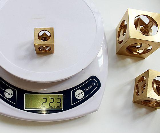 Brass Handmade Lathe Processing Square Ghost Ball