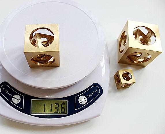 Brass Handmade Lathe Processing Square Ghost Ball