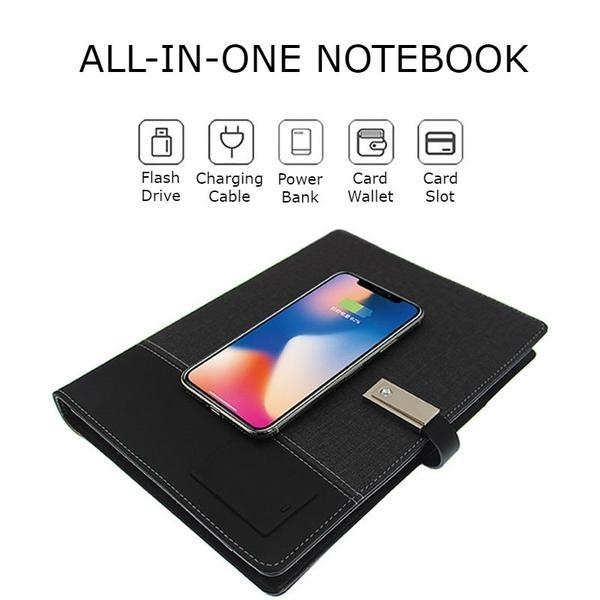 Unbelievable All-in-one Notebook: USB Flash Drive + Wireless Power Bank + Card Slot + More