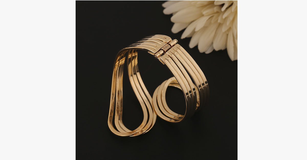 Gold Punk Hip Hop Bangle