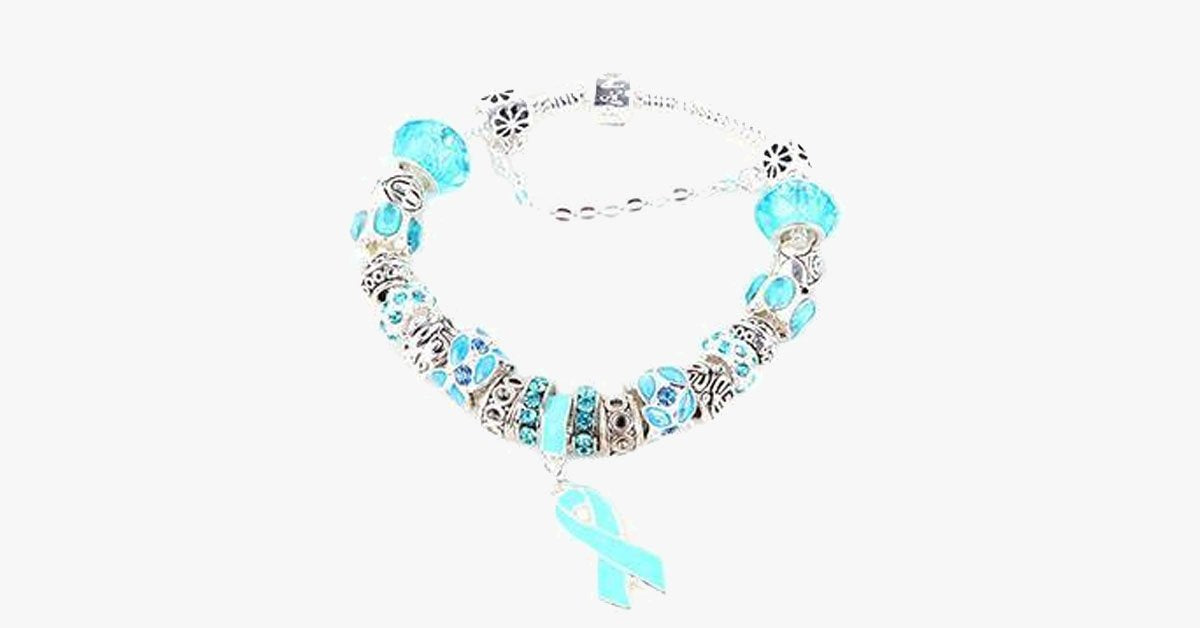 Blue Ribbon Awareness Bracelet