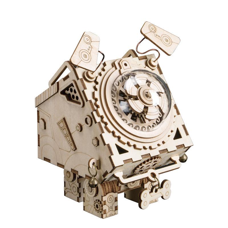 Set up & Wind up the Wooden Music Box to Wind down Yourself
