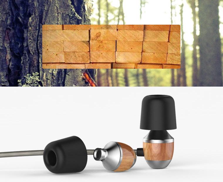 Classy Extra Bass Wood Earphone - A Symbol Of Nature For Music Lovers