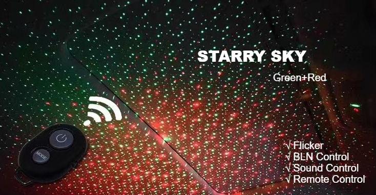 Car Roof Star Projector Lights -- Enjoy A Romantic Galaxy Sky
