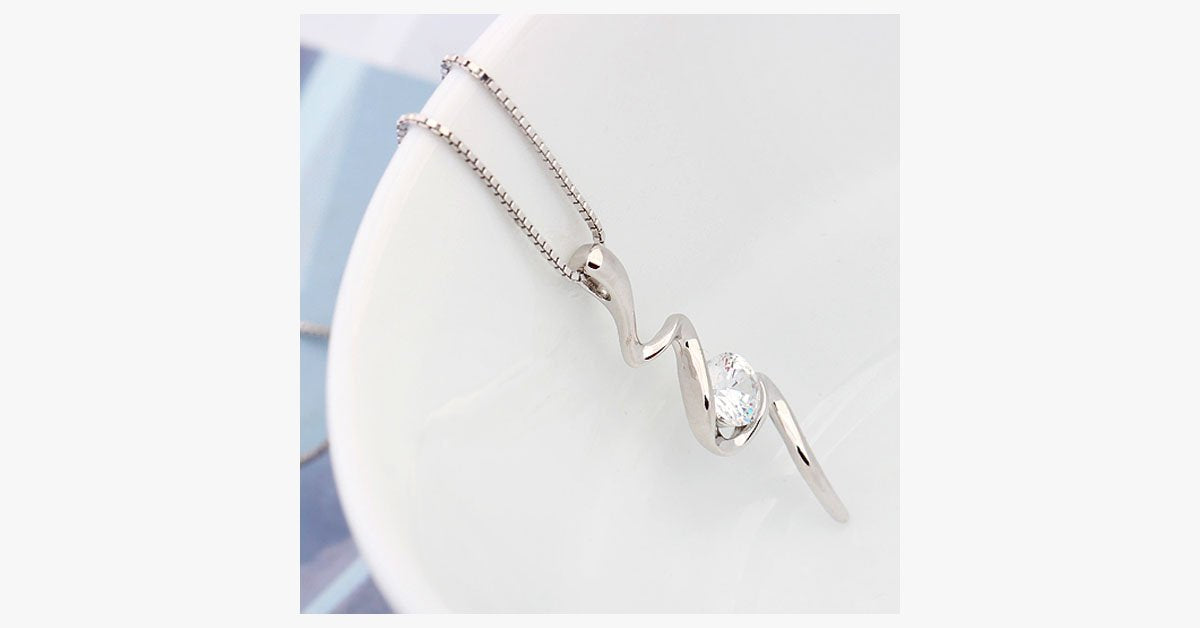 Crystal Bolt Necklace