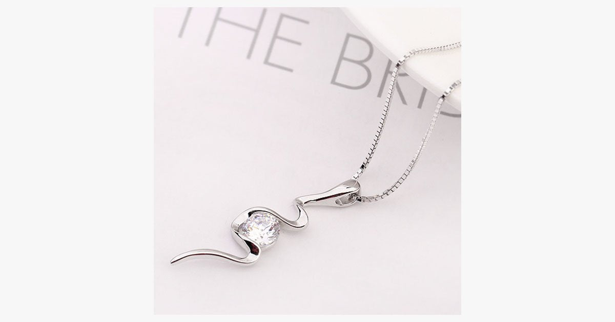 Crystal Bolt Necklace