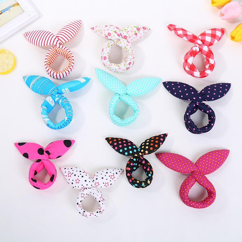 Cotton Fabric Bun Wrap to Make Cute Knot with Bunny Ears