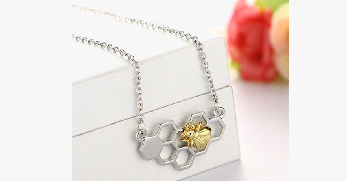 Heart Bee Necklace