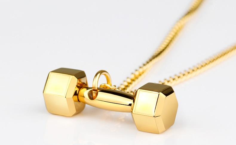 Coolest Dumbbell Necklace for Fitness Lovers