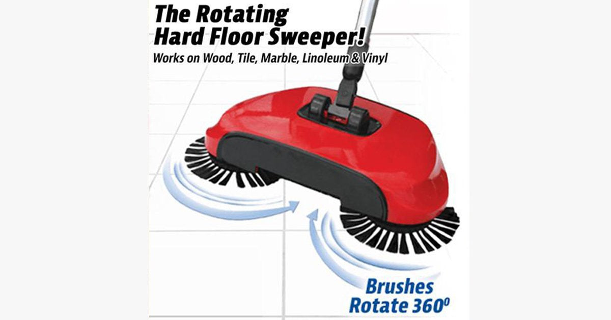 Floor Sweeper with 360° Rotating Brushes - Modern sweeper