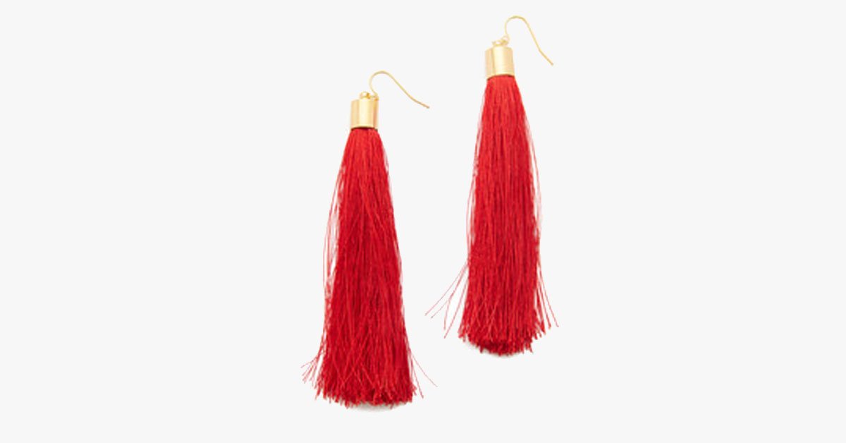 Long Fib Tassel  Earring