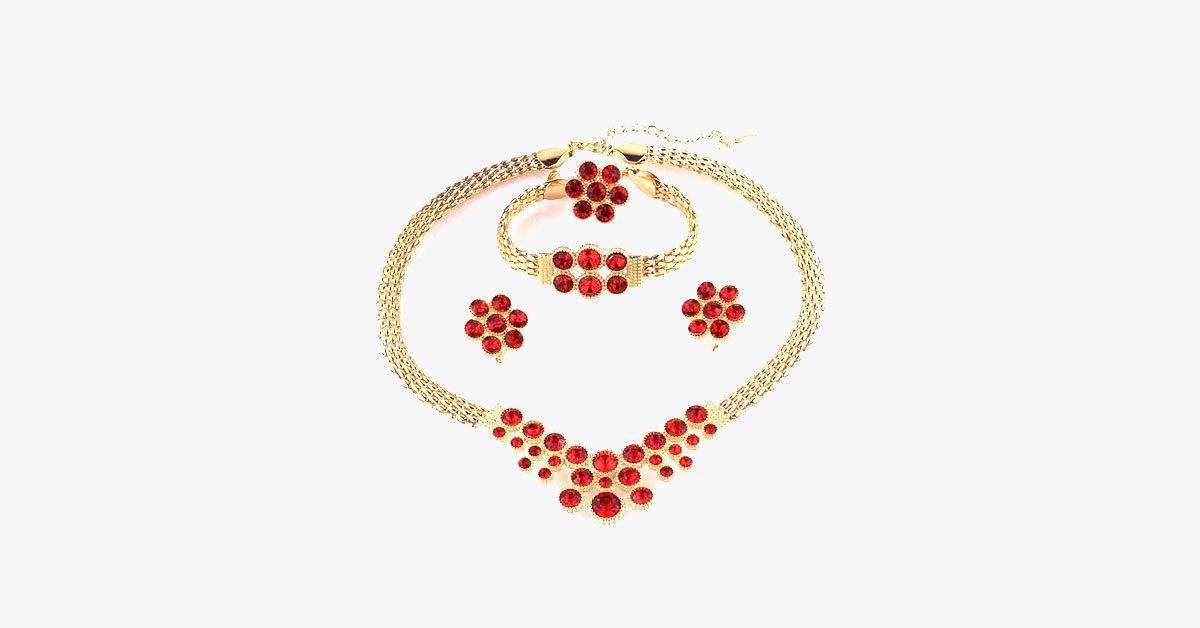 Floral Garnet Set