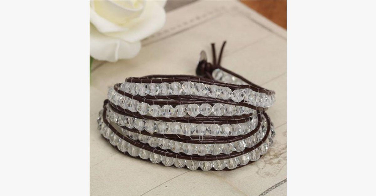 Vintage Clarity Wrap Bracelet
