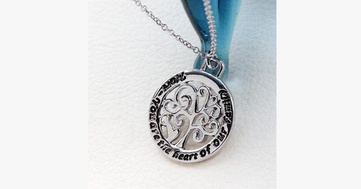 Mom You Are The Heart of Our Family Pendant