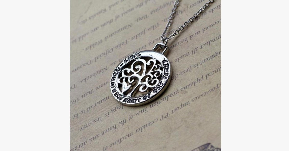 Mom You Are The Heart of Our Family Pendant