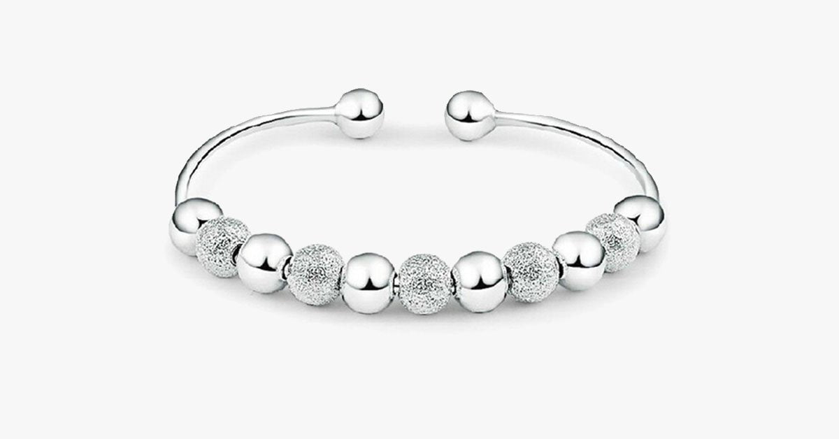 Silver Ball Cuff Bangle