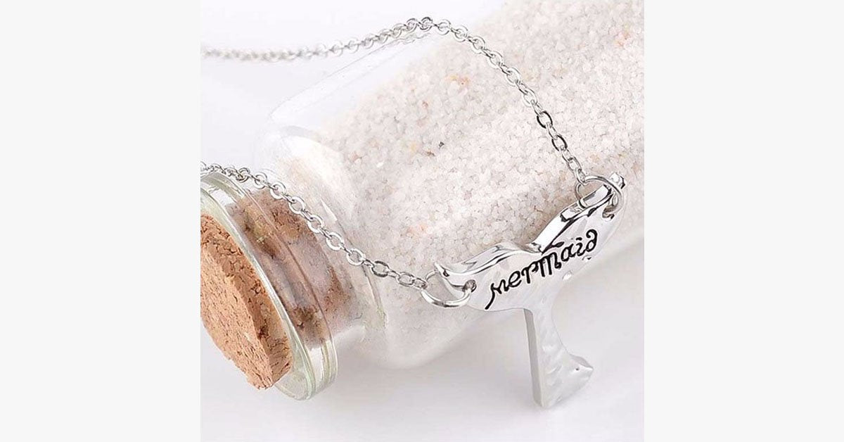 Cute Mermaid Tail Pendant Necklace