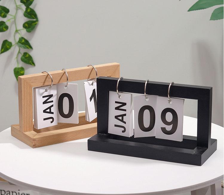 Keep Time & Luck on Your Side with Perpetual Wood Calendar