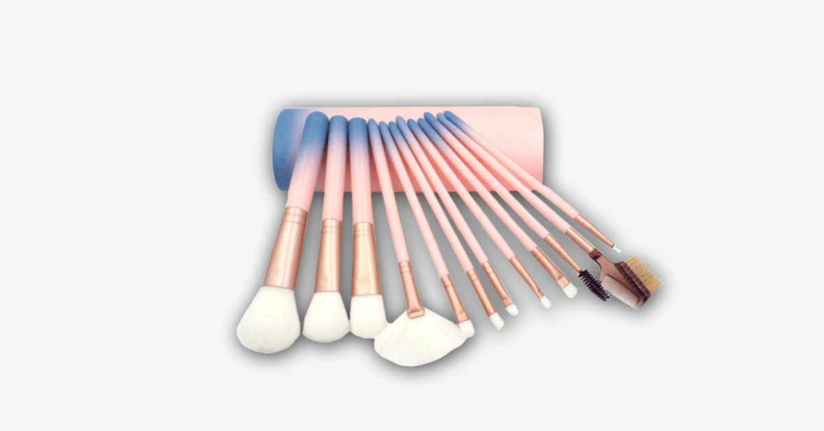 12 Piece Pink Ombre Brush Set – Brush on Makeup Like a Professional!