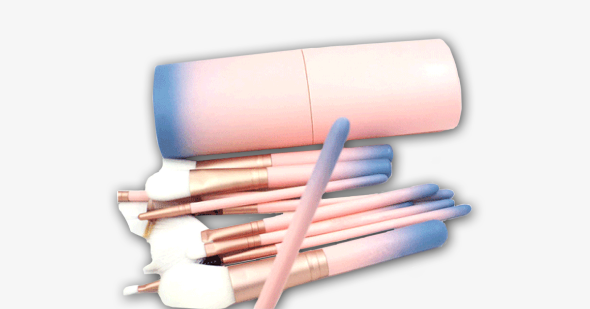 12 Piece Pink Ombre Brush Set – Brush on Makeup Like a Professional!