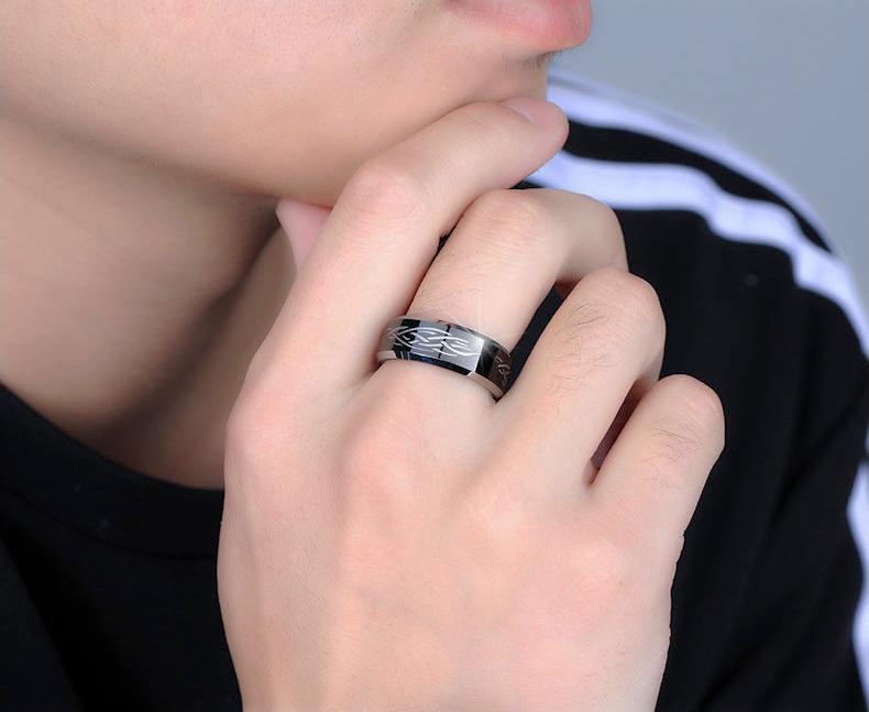 Make a Bold Statement with Black Tungsten Ring