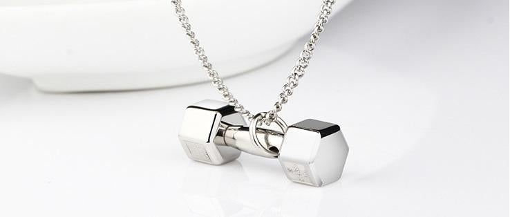 Coolest Dumbbell Necklace for Fitness Lovers