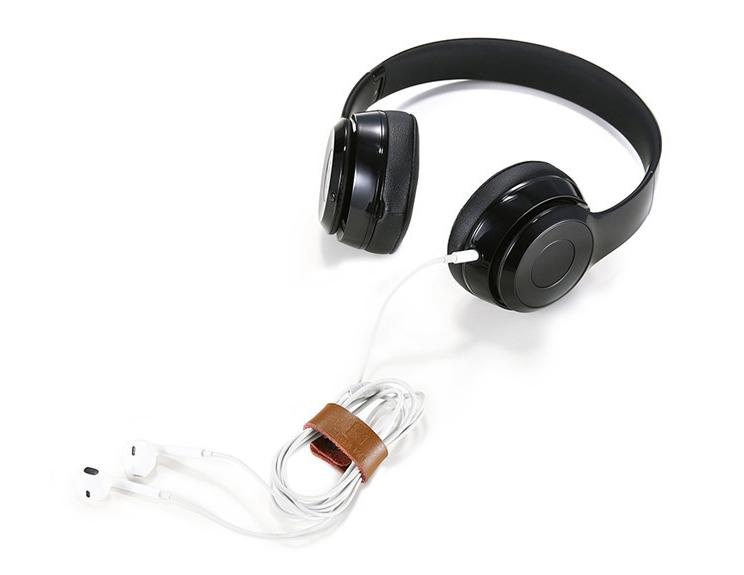 Secure and Organize Cables with Genuine Leather Cable Organizer