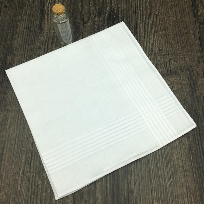 100% Cotton Handkerchief White Hanky Pocket Squares 40cm*40cm