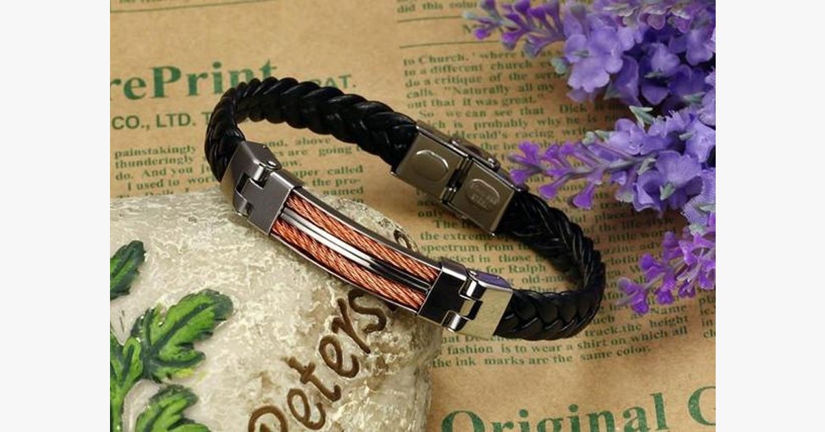 Strong Rope Stainless Steel Men's Bracelet
