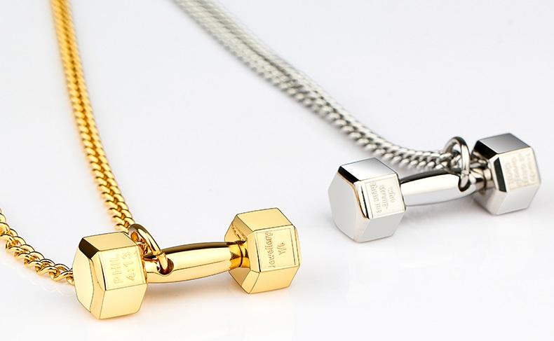 Coolest Dumbbell Necklace for Fitness Lovers
