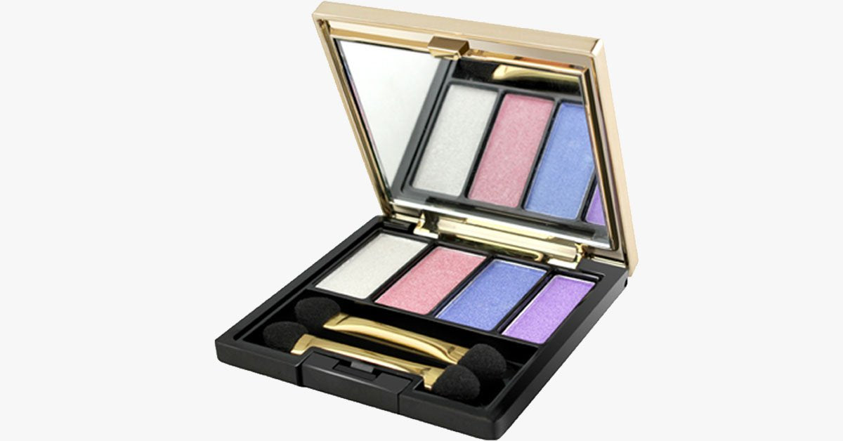 Glitter Four Eyeshadow Palette with Applicator – Add Glimmering Shades To Your Eyes