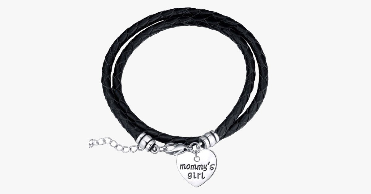 Mommy's Girl Hand Stamp Bracelet Set