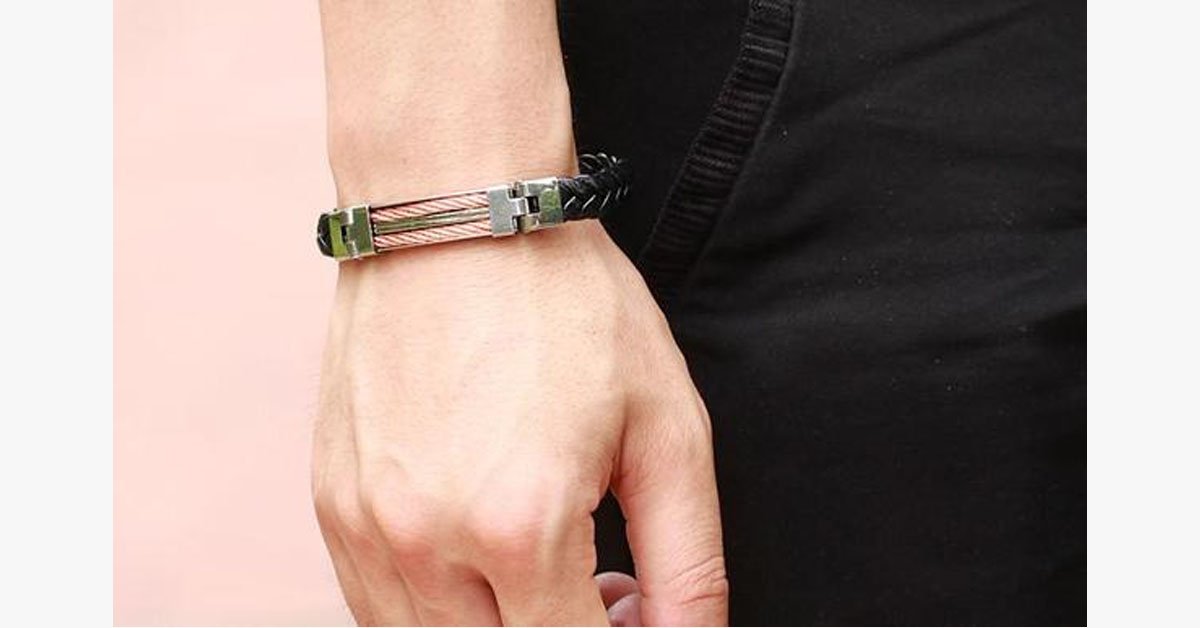 Strong Rope Stainless Steel Men's Bracelet