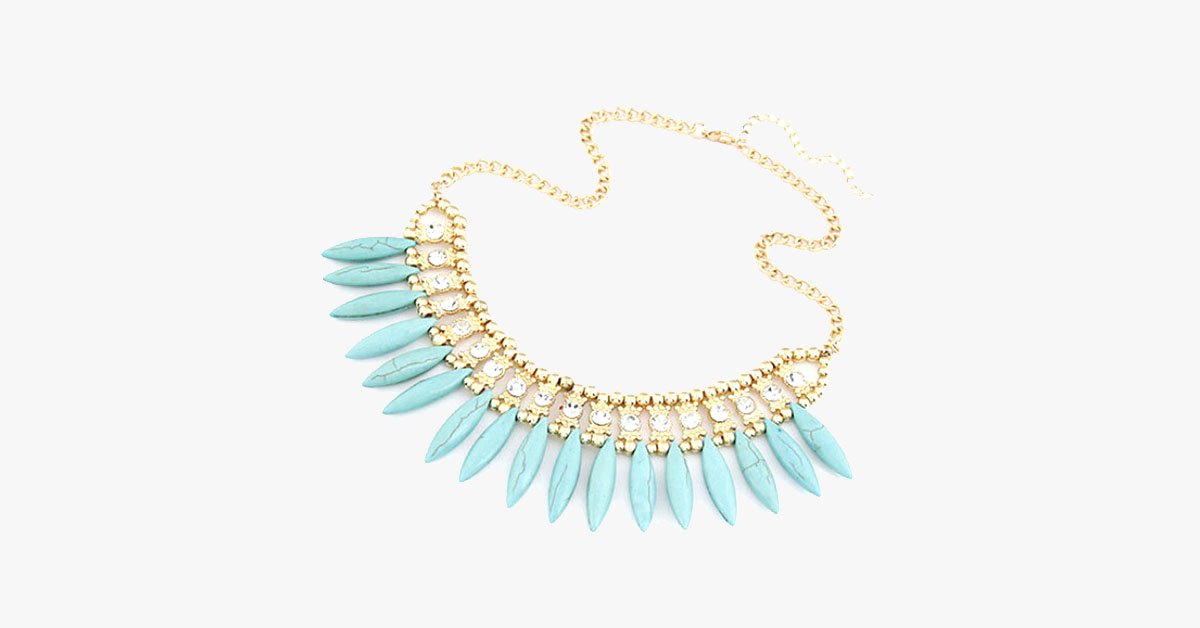 Bohemian Tassels Fringe Drop Statement Necklace