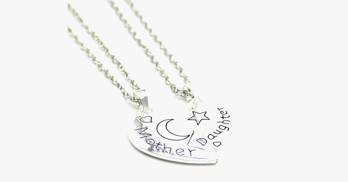 Moon and Back Daughter Necklace