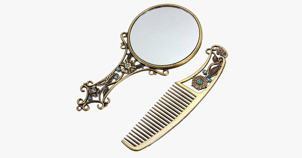 Royal Style Hair Comb & Mirror – Add Vintage Style to Your Collection
