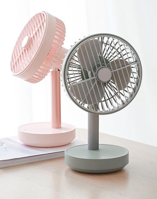 Wireless Rotating Hood & Oscillating Head Desktop Fan, Super Quiet, Super Cool