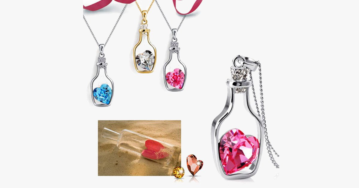 Love Bottle Necklace and Earring Set