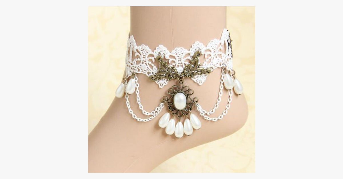 White Pearl Anklet