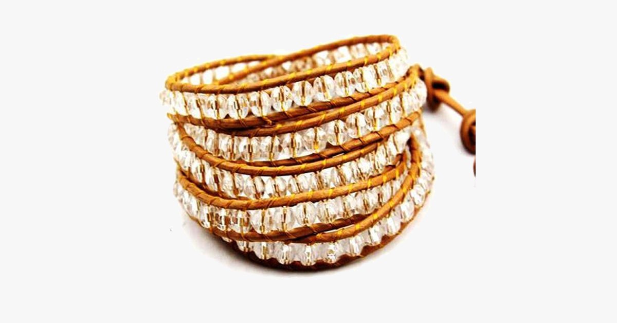 Topaz Crystal Wrap Bracelet
