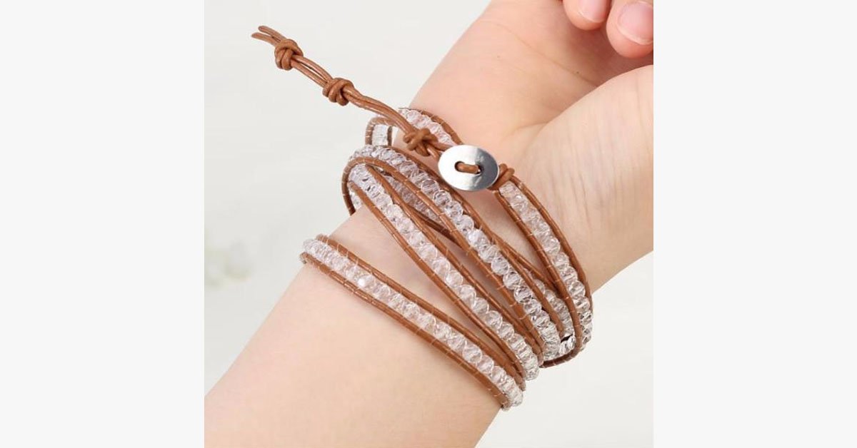 Topaz Crystal Wrap Bracelet