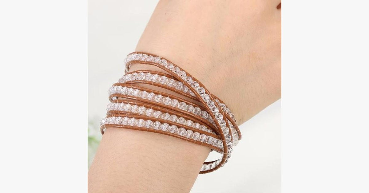 Topaz Crystal Wrap Bracelet