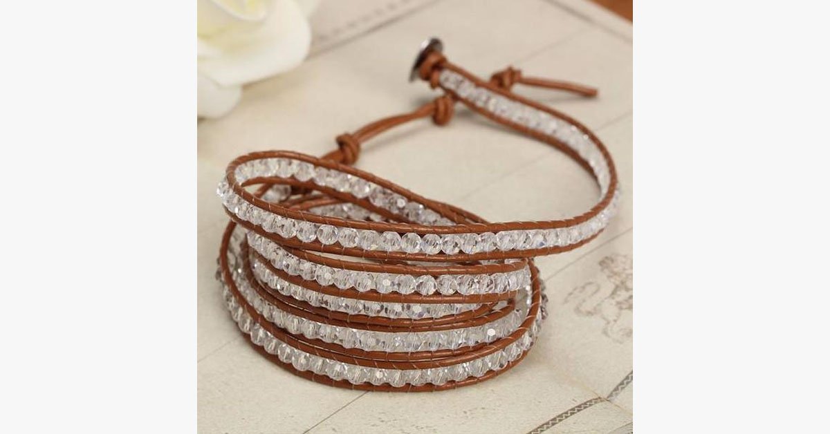 Topaz Crystal Wrap Bracelet