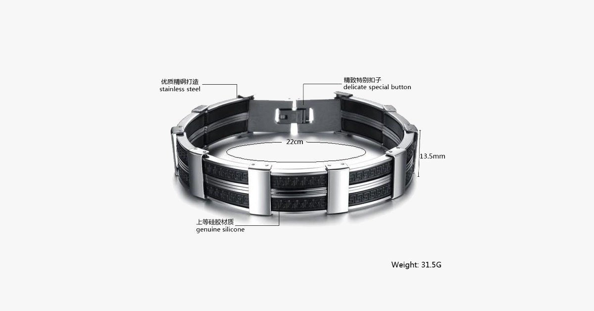 Dark Maze Stainless Steel Men's Bracelet
