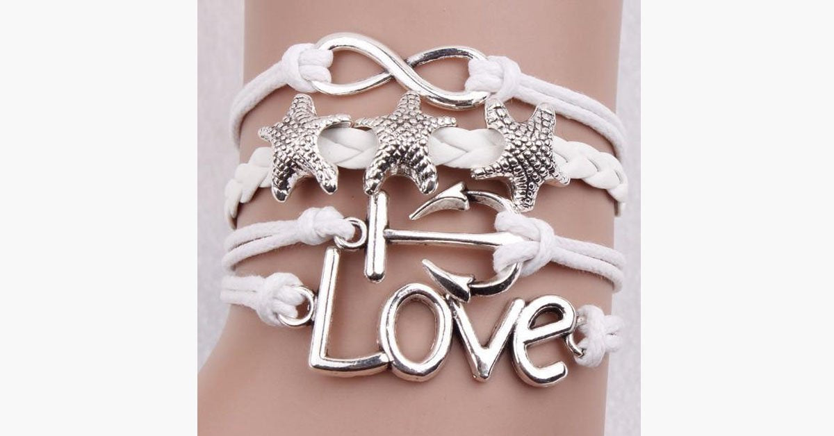 Infinity Star Anchor Love Bracelet
