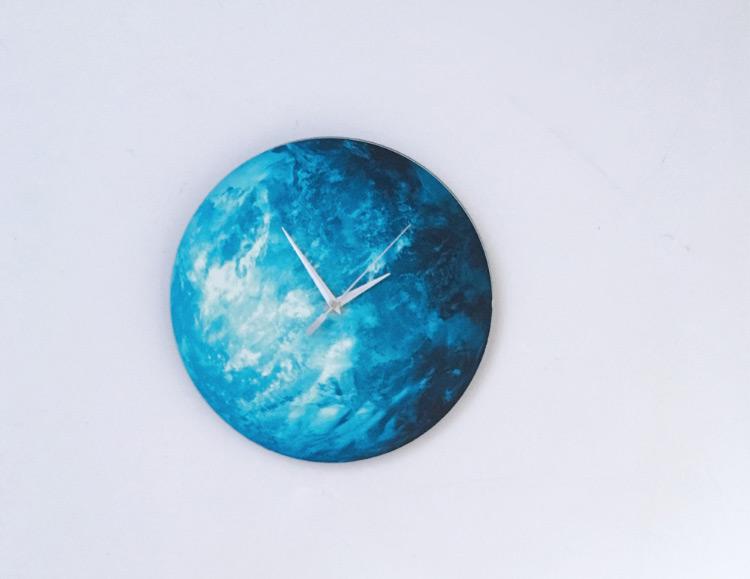 Follow The Moon Home - Wall Clock Glowing In The Dark