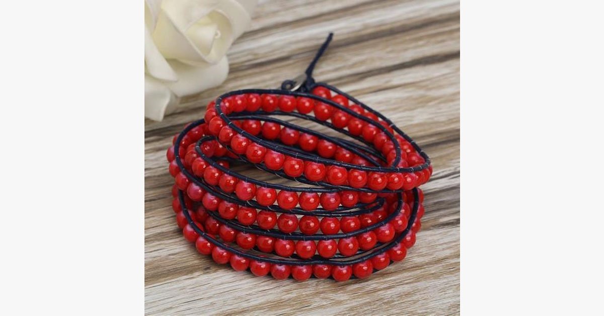 Royal Red Wrap Bracelet