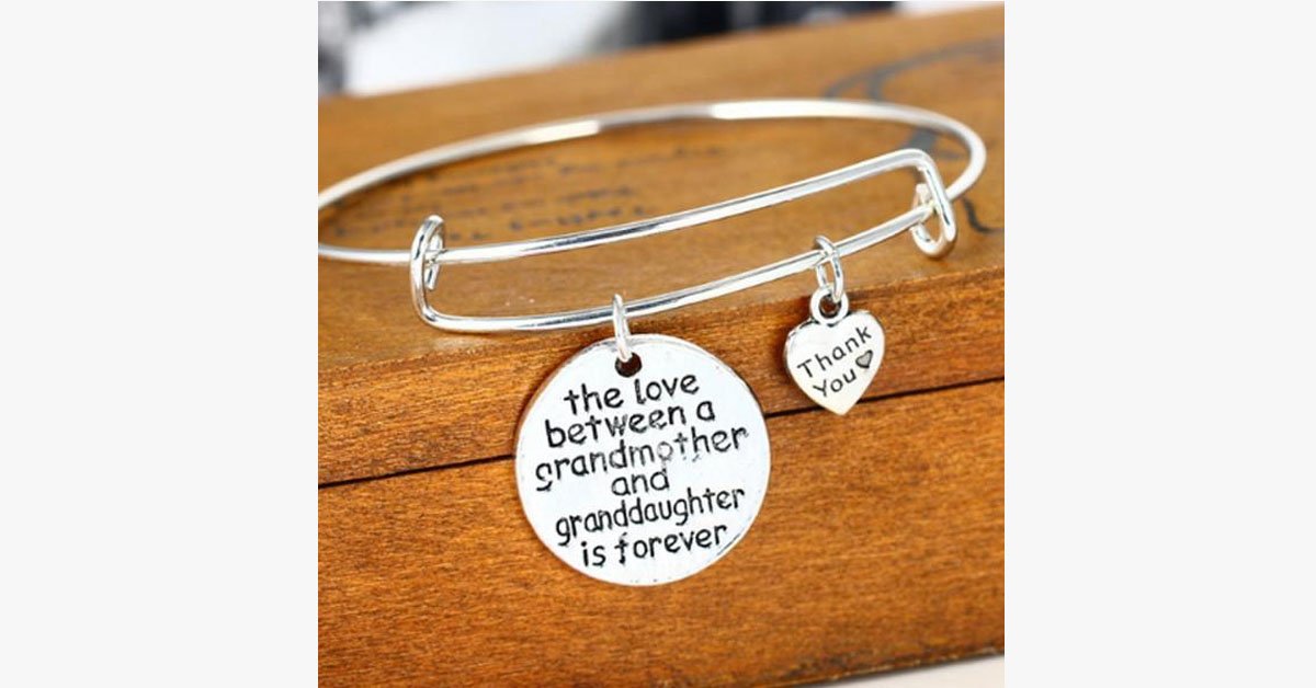 Grandmother and Granddaughter Forever Thankful Charm Bangle